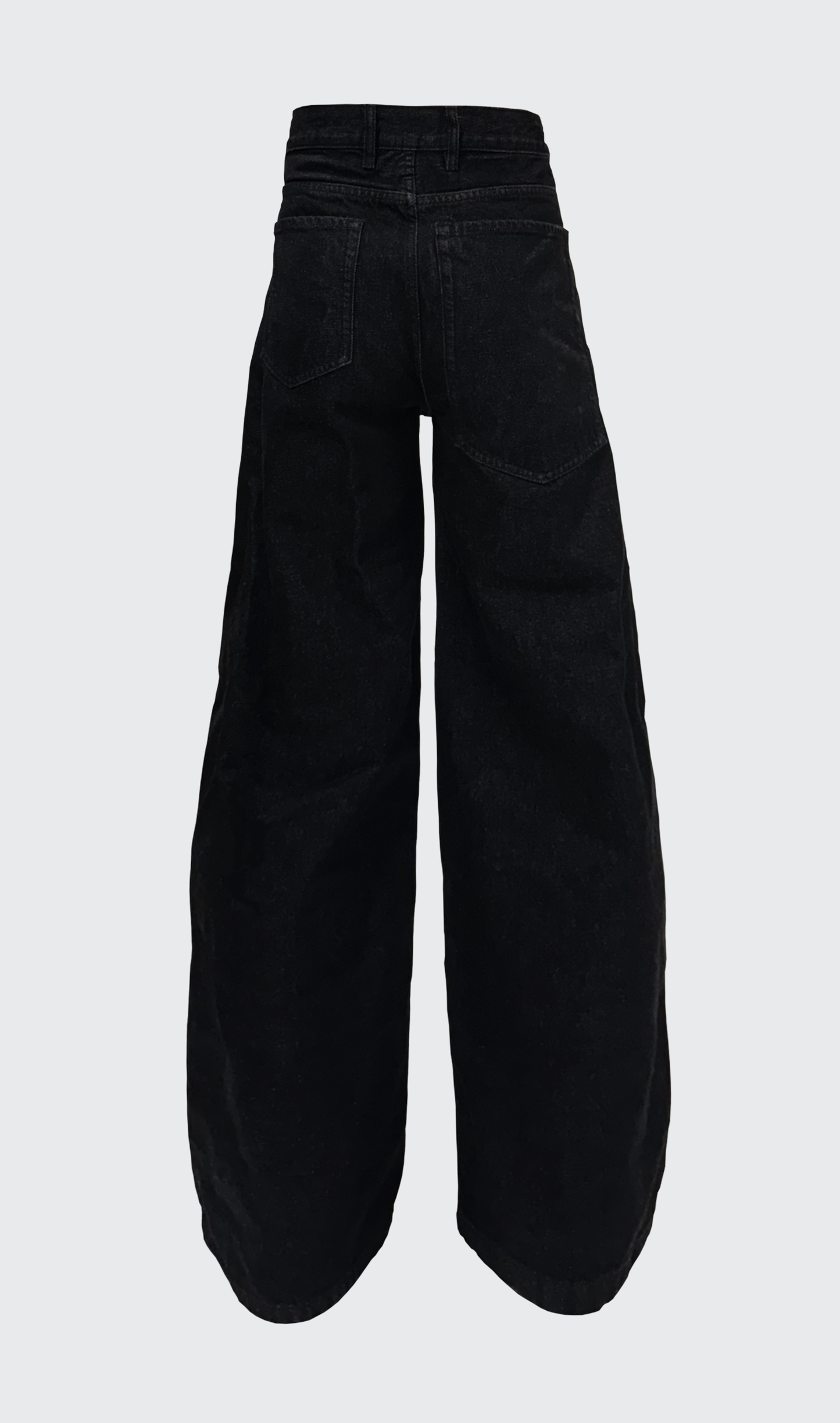 BLACK LOPSIDED JEAN