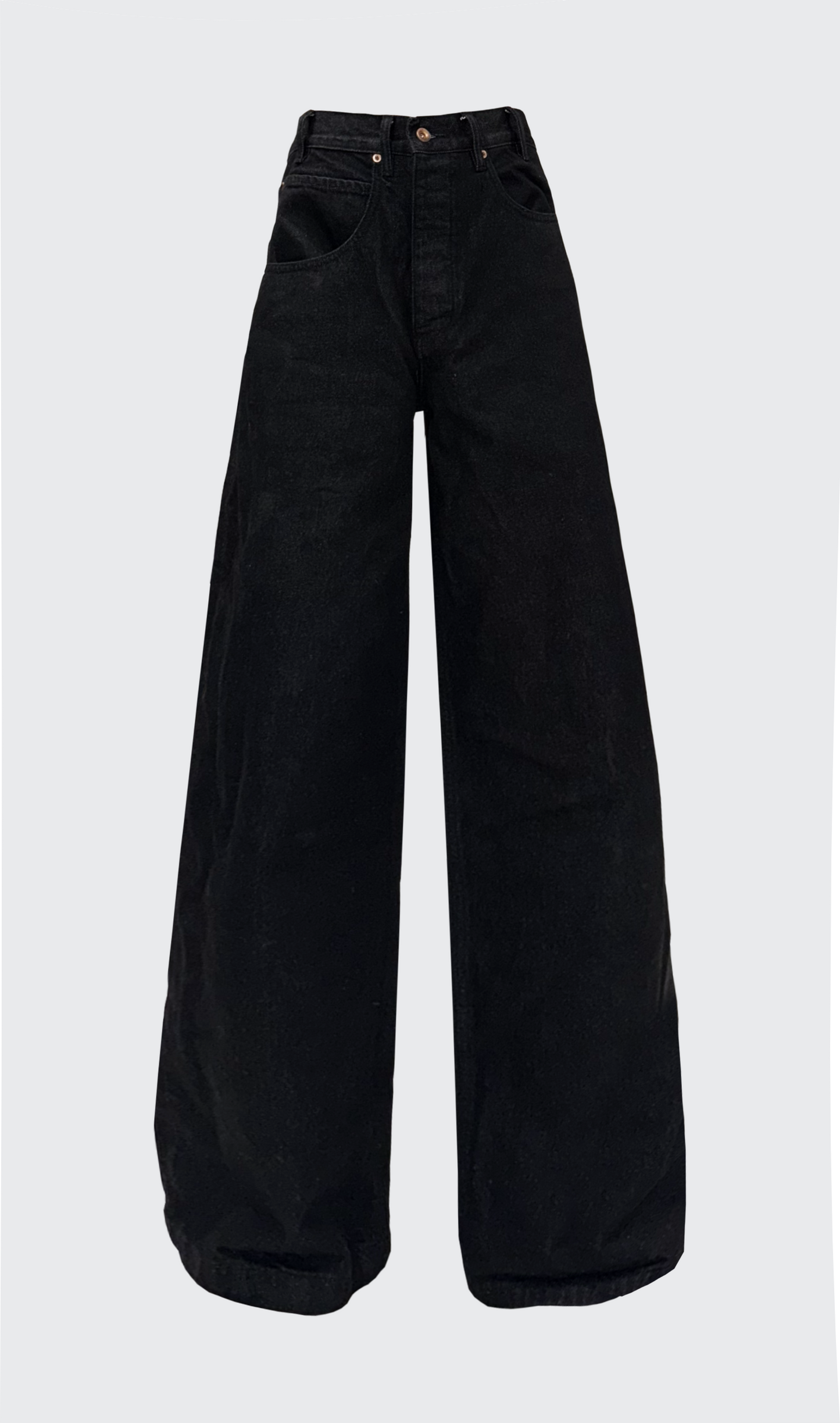 BLACK LOPSIDED JEAN