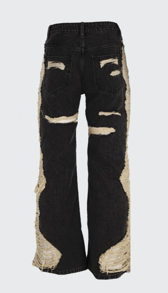 BLACK / BEIGE PERIMETER DENIM